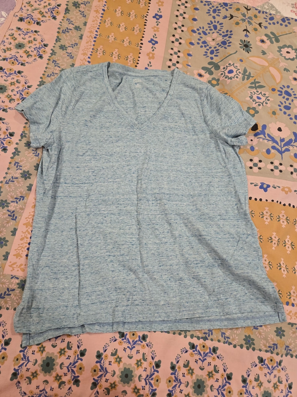 Falls Creek Women's Light Blue V-Neck Tee